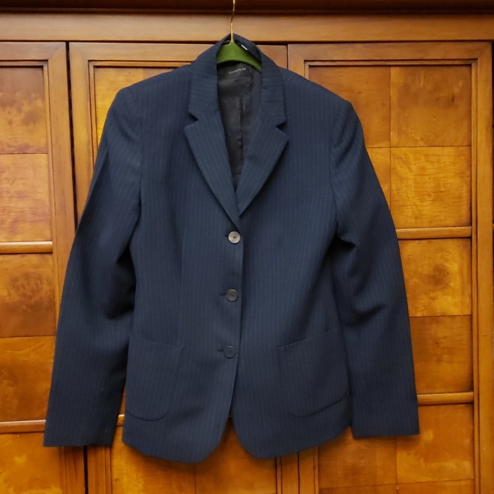 TOMBOLINI navy blue stripe jacket . - Picture 1 of 8